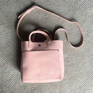 Portland Leather Goods Light Nude Pink clutch/crossbody Purse 👛 👜
